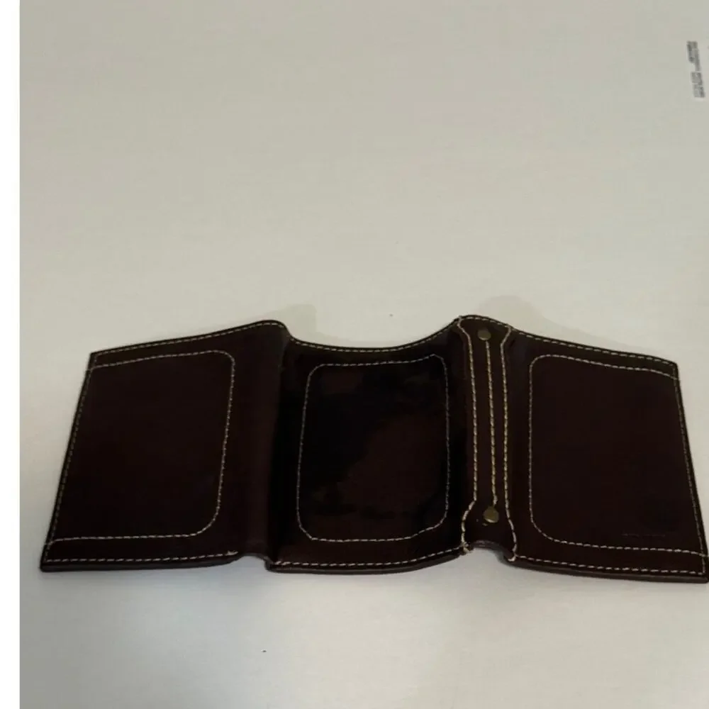 Carhartt Pebble Leather Trifold Wallet in Dark Brown